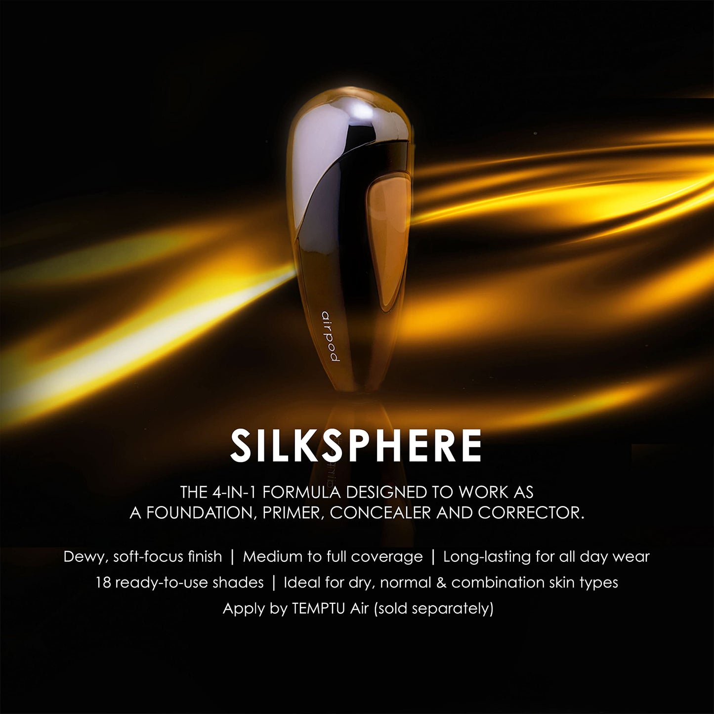 Temptu Airpod Foundation, Porcelain, 1 Pack