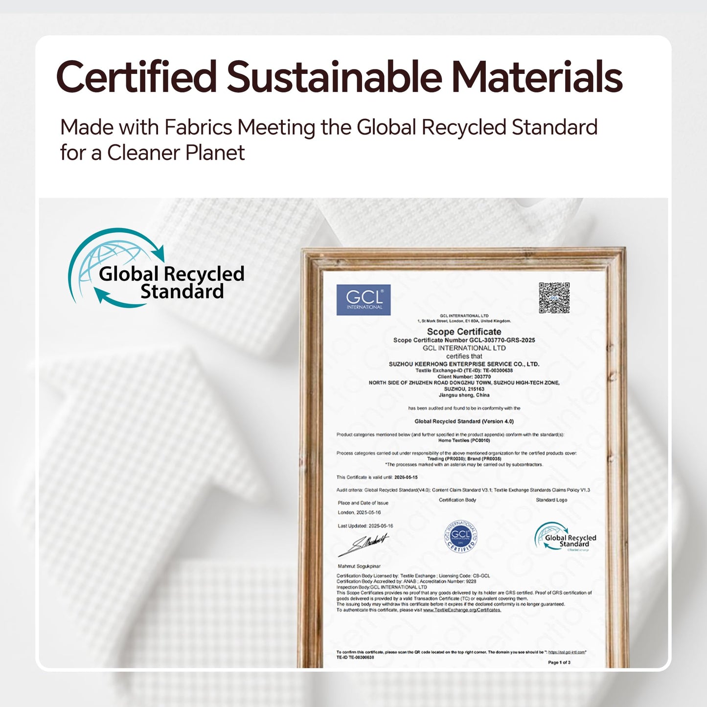 TURKIO White Waffle Shower Curtain, Waffle Weave Striped Shower Curtain Hotel Luxury White Fabric Shower Curtains for Bathroom