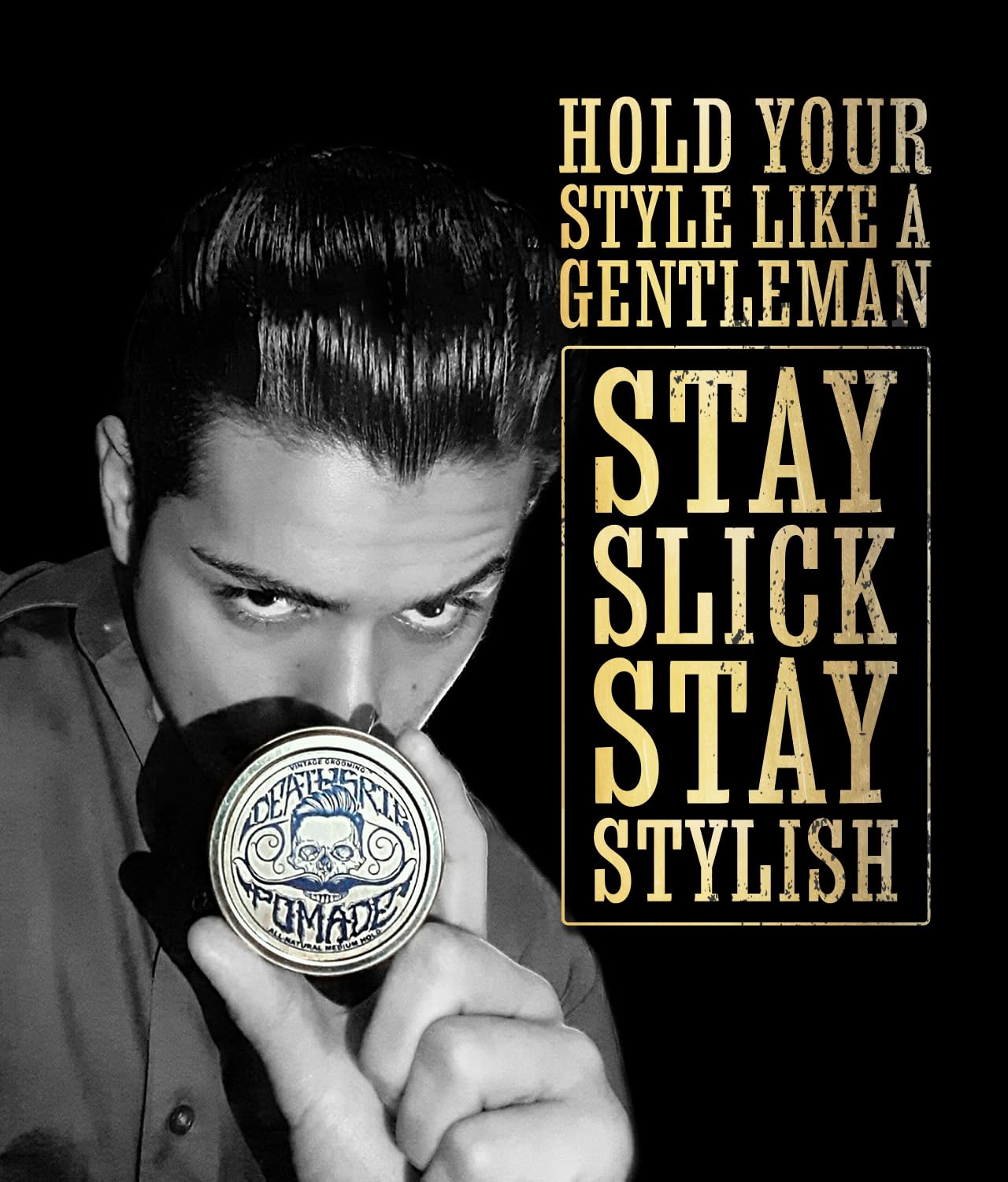 Hair Pomade For Men Grooming Styling Hair or Beard with Beeswax Medium Hold & Shine Like Gel Mousse Cream Or Grease 2 Ounces Natural Handmade in USA