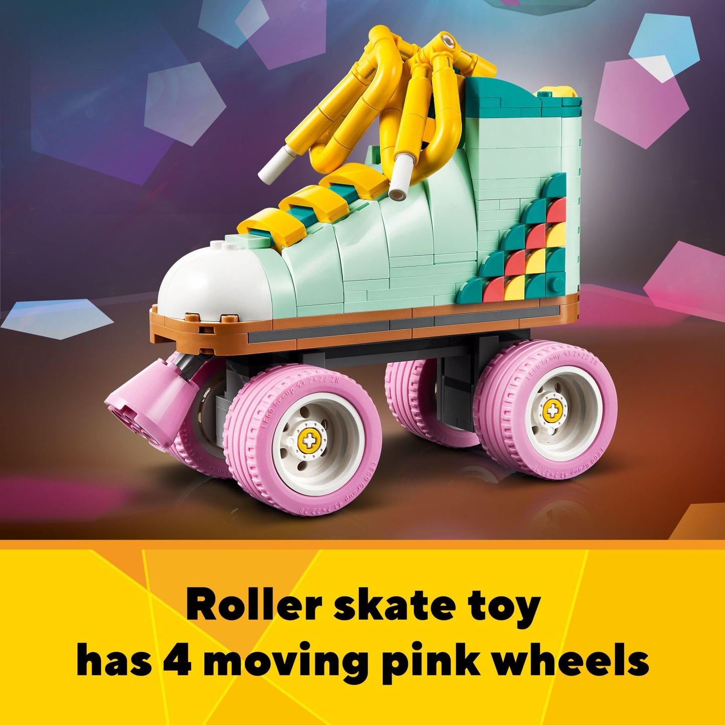 LEGO Creator 3 in 1 Retro Roller Skate 31148, Transforms to Mini Skateboard or Boom Box, Fun Building Toy Gift for Kids Ages 8+