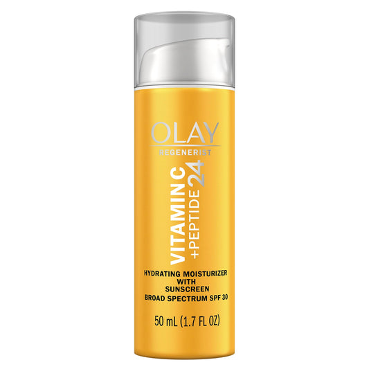 Olay Regenerist Vitamin C + Peptide 24 Face Moisturizer with Sunscreen, SPF 30, 1.7 oz + Whip Moisturizer Travel/Trial Size Gift Set