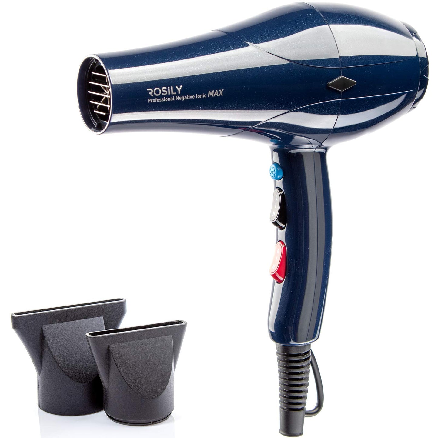 ROSILY Professional 2200W Ionic Ceramic Hair Dryer | Fast Drying Salon Quality Blow Dryer with Nozzle Attachments for Smooth Shine and Silky Hair |