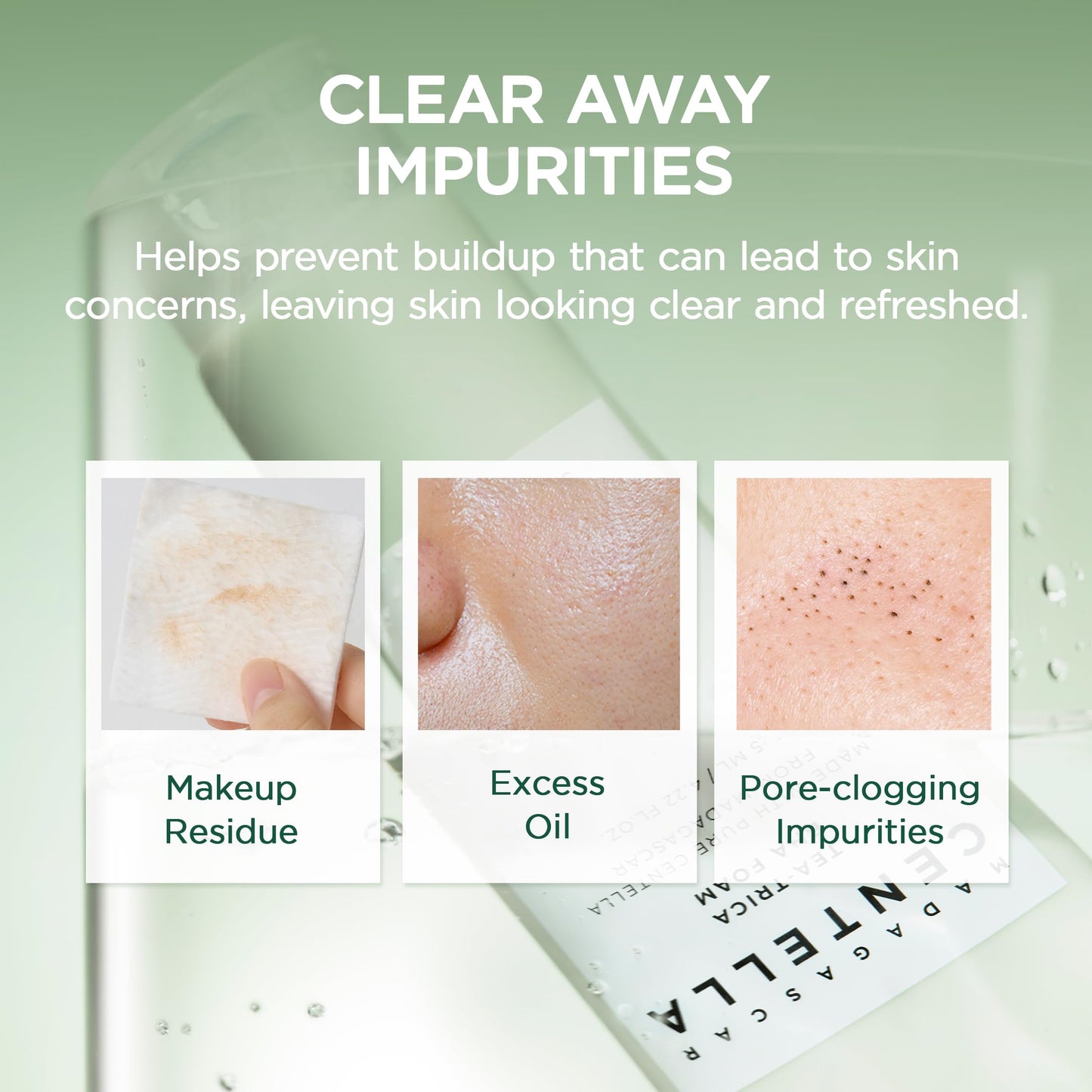 SKIN1004 Tea-Trica BHA Foam, Makeup Remover with Centella Asiatica & Tea Tree, Korean Face Cleanser for Oil & Sebum Balance, Cleansing Foam Beauty and Personal Care SKIN1004