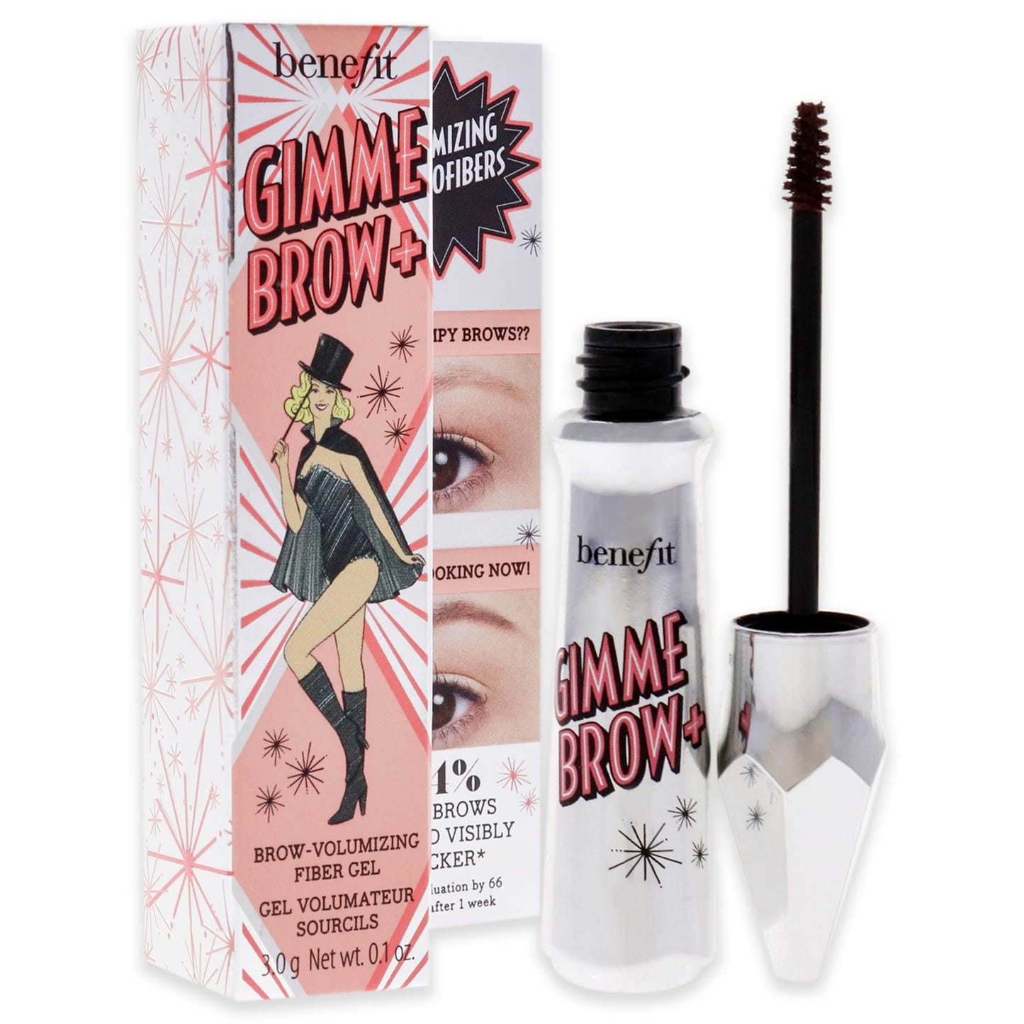Benefit Gimme Brow Volumizing Fiber Gel - 3.5 Warm Auburn Brown Women Eyebrow Gel 0.1 oz (Pack of 2) Beauty and Personal Care Benefit