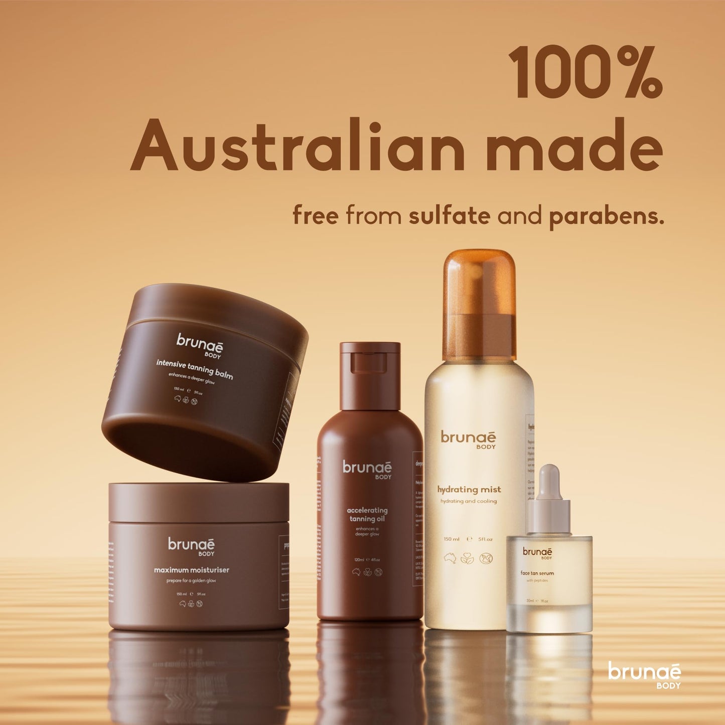 BRUNAE BODY® Intensive Tanning Bed Balm [FOR DARKER & FASTER TAN] - Natural Tan Accelerator Lotion for Sunbed - Sun Tanning Lotion for Women & Men