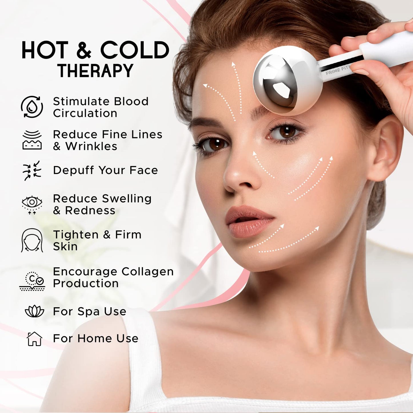 Ice Globes for Facials | Unbreakable Steel Cooling Roller | Cryo Sticks for Face | Massager for Face Neck & Eyes | Skin Care for Dark Circles