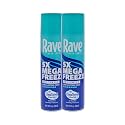 Rave 5X Mega Freeze Unscented Aerosol Hairspray by Rave - Heat Protection, Long Lasting Firm Hold - Minimizes Frizz and Static - 2 pc