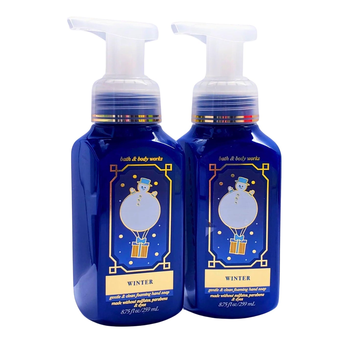 Bath & Body Works Gentle Foaming Hand Soap, 17.5oz Each, Pack of 2 Bottles (Winter)