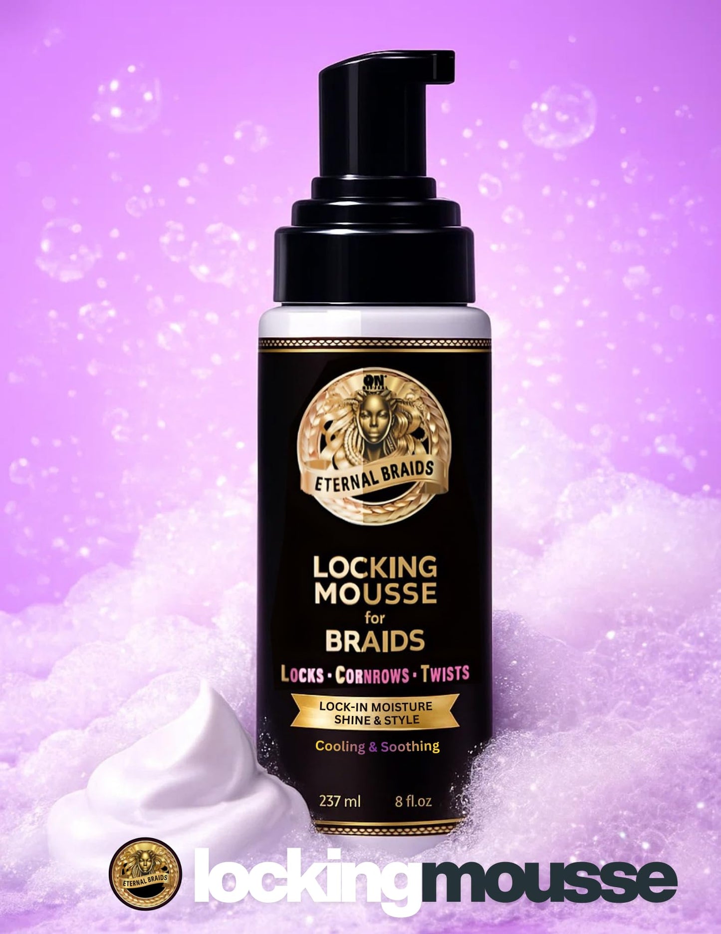 On Natural Eternal Braids Locking Mousse 8 OZ