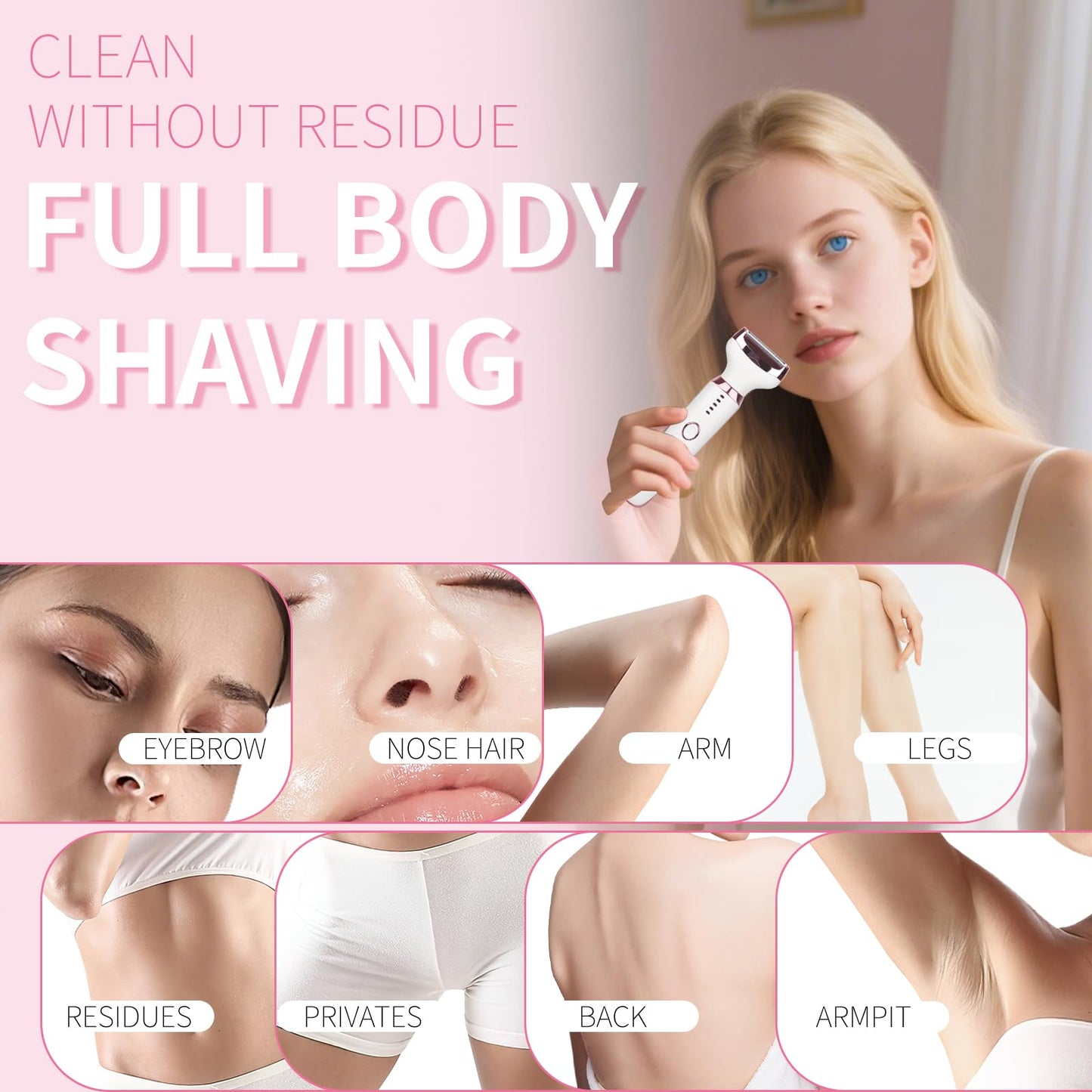 Beanify 2026 LED Display Electric Razor for Women Men,Beauty Women's Wet & Dry Electric Shaver, Painless 4 in 1 Painless Body Razors,Cordless Ladies Beauty and Personal Care Beanify