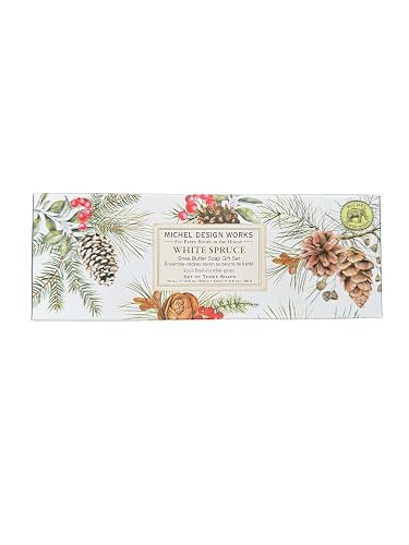 Michel Design Works Triple Shea Butter Soap Gift Set (3 Bars) (White Spruce)