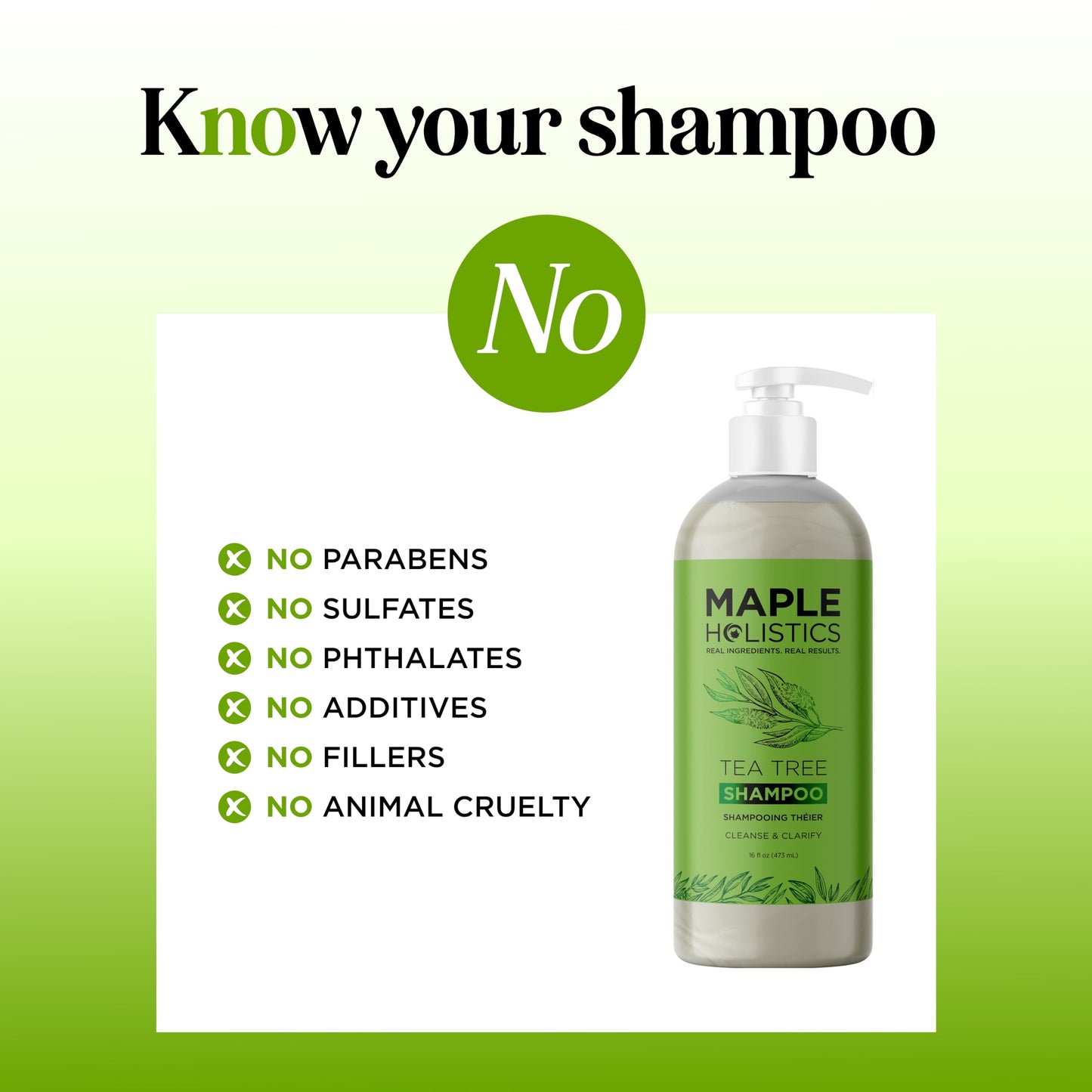 Clarifying Shampoo for Build Up & Oily Hair - Tea Tree Shampoo for Men and Women with Rosemary Essential Oil for Oily Hair and Scalp - Color Safe