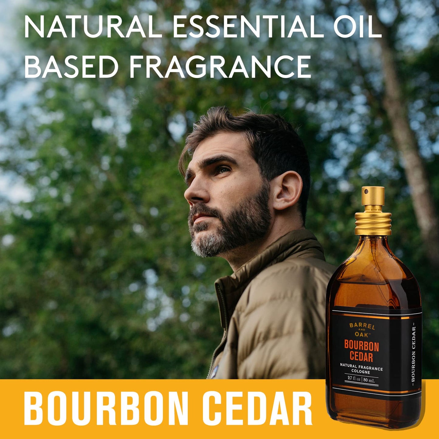 Barrel and Oak - Natural Fragrance, For Men, Eau de Cologne, Essential Oil-Based Scent