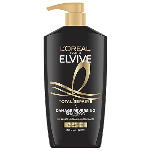 L'Oreal Paris Elvive Total Repair 5 Repairing Shampoo for Damaged Hair Shampoo with Protein and Ceramide for Strong Silky Shiny Healthy Renewed Hair