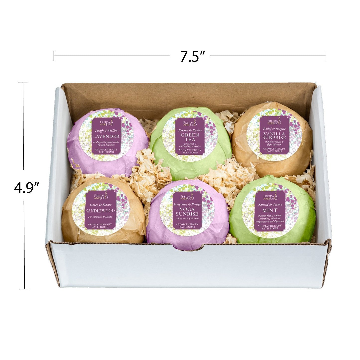 Luxury Aromatherapy Bath Bombs: Deep Body Relaxation Deluxe Gift Set with 6 x 100g Relaxing and Calming Scents