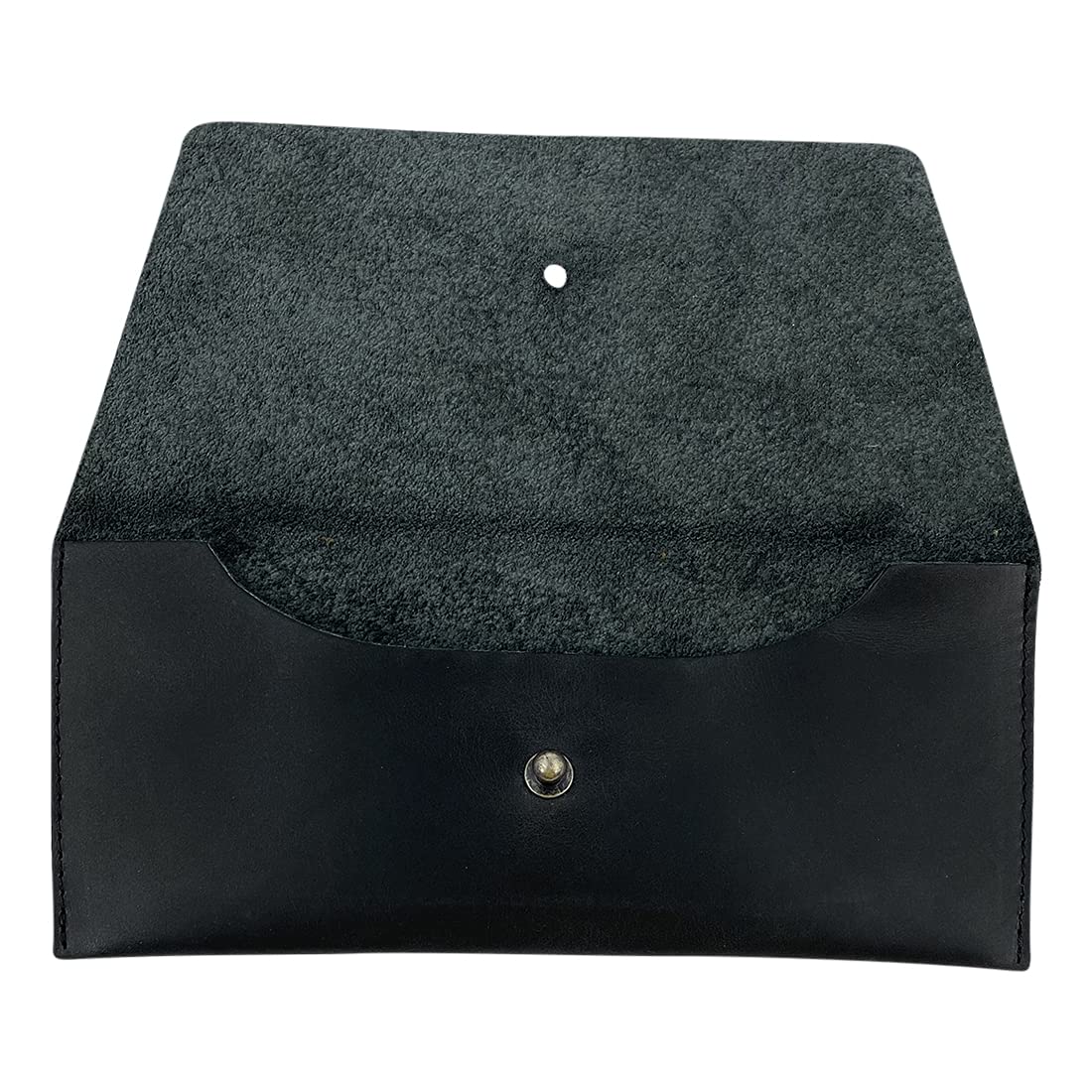 Hide & Drink, Long Utility Pouch, Stylish Wallet for Carrying and Storing Cash, Clutch Bag, Full Grain Leather, Handmade, Charcoal Black