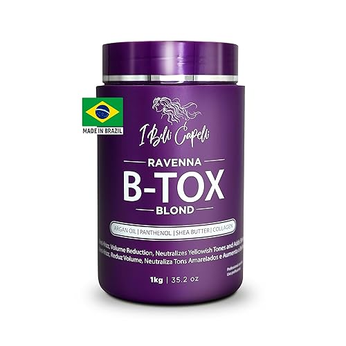 I Belli Capelli Ravenna Hair B-tox Treatment for Blond Hair, 35.2 oz (1kg) - Formaldehyde-Free, Anti-Frizz, Smoothing, Deep Hydrating