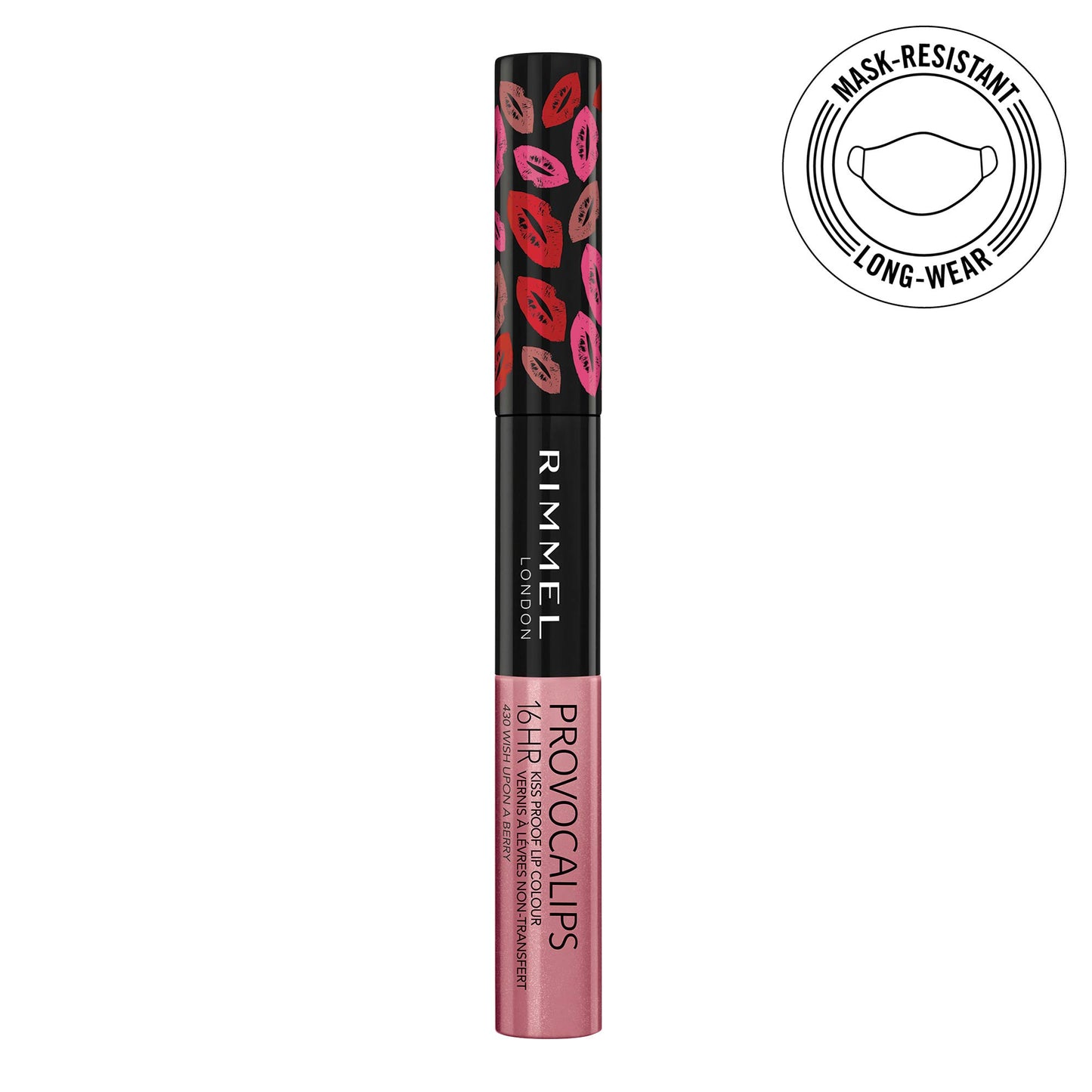 Rimmel London Provocalips 16hr Kiss-Proof Lip Color - Two-Step Liquid Lipstick to Lock in Color and Shine - 430 Wish Upon A Berry, .14 fl.oz. Beauty and Personal Care Rimmel