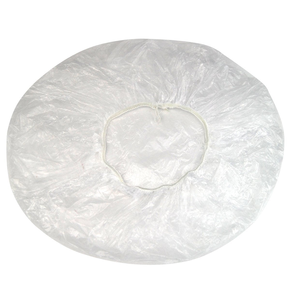 Disposable 100 Pcs Plastic Waterproof Clear Shower Caps Bath Shower Hair Caps For Women and Men