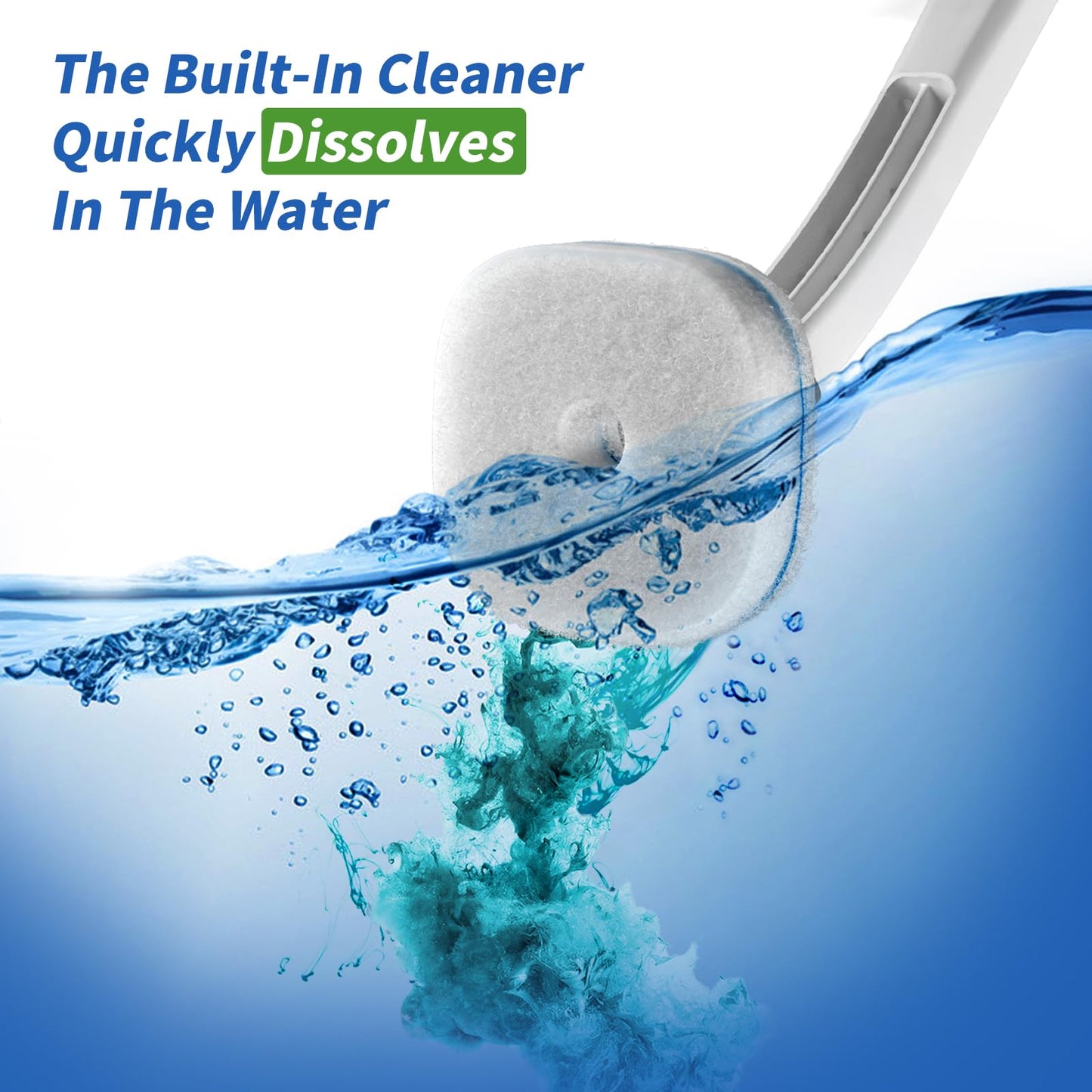 oshang Disposable Toilet Brush with Holder – Includes 14 Refills, Deep Clean Toilet Bowl Cleaner for Hygienic Bathroom Maintenance