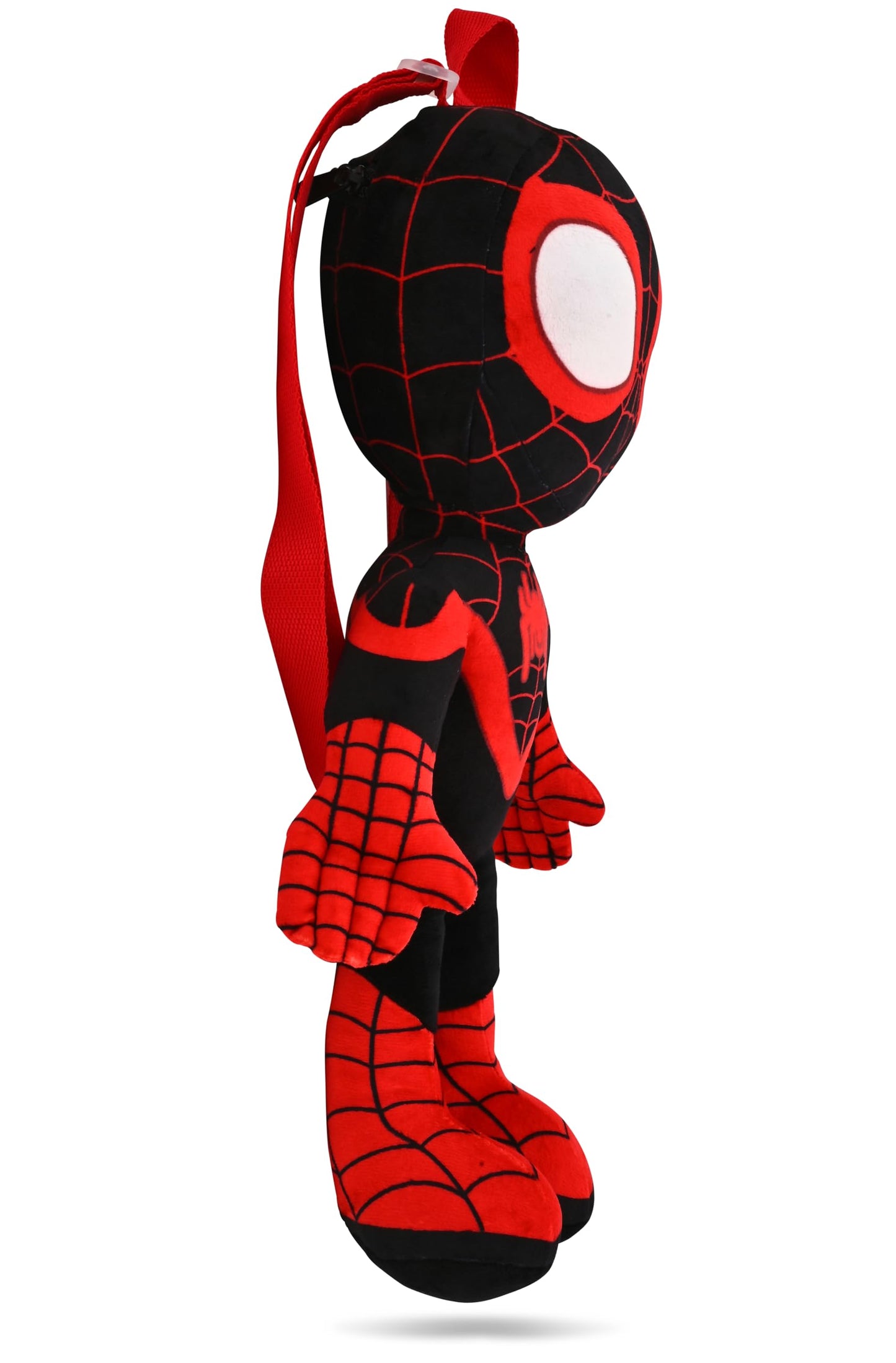 Marvel Spidey and his Amazing Friends Boys' Kids Plush Toy Backpack - 18 Inch, Adjustable Straps, Zipper Closure (Spin)