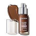 Revlon Illuminance Skin-Caring Liquid Foundation, Hyaluronic Acid, Hydrating and Nourishing Formula with Medium Coverage, 517 Amber, 1 fl oz