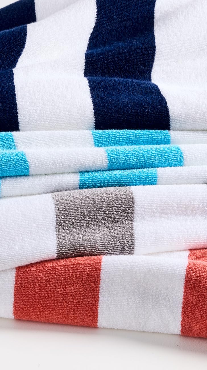 Cabana Stripe Beach Towel - Aqua
