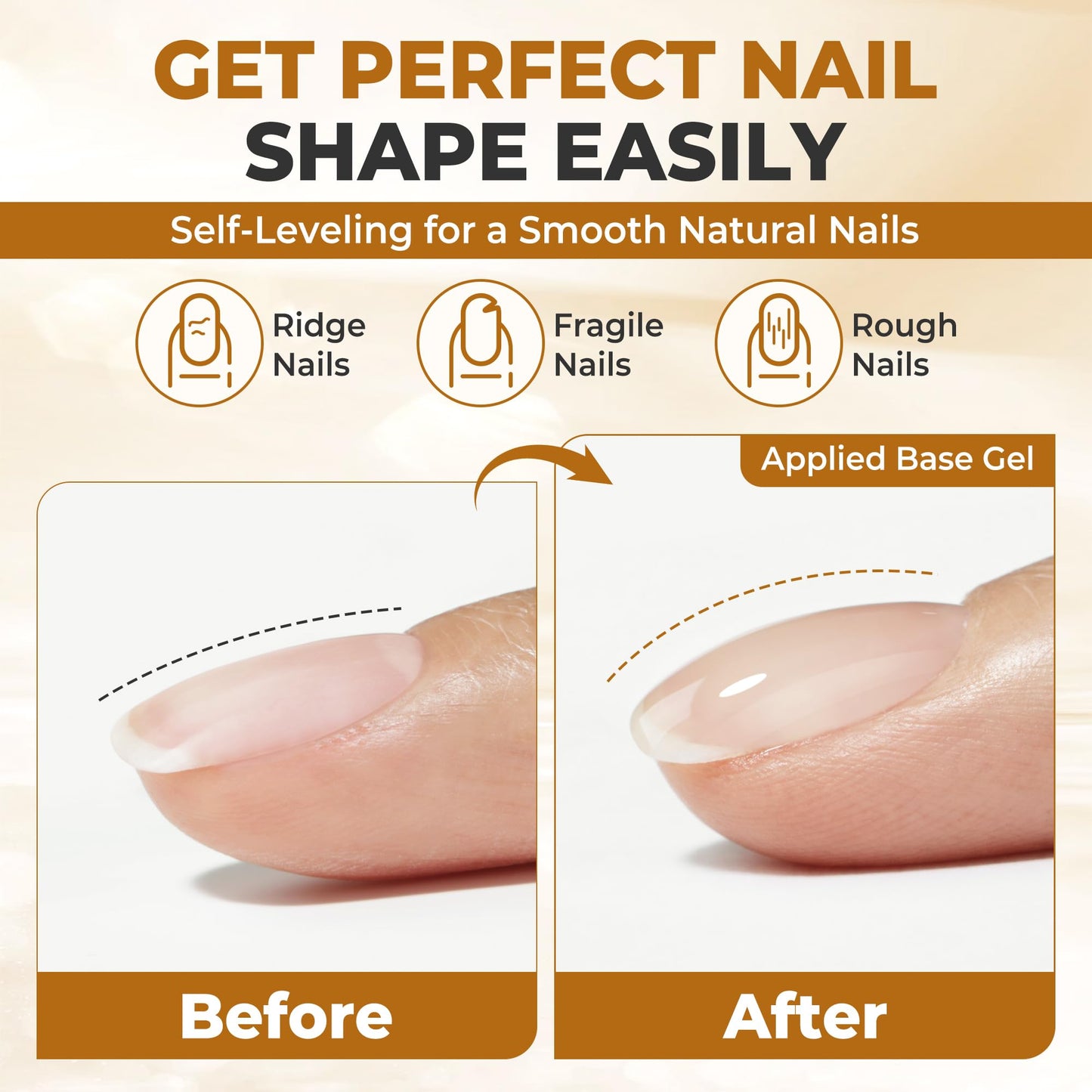 UNA GELLA No Wipe Gel Top Coat Base Coat Set, 2PCS Highly Glossy Top Coat Gel Nail Polish Strengthen and Acid-Free Clear Nail Base Soak Off, Key Beauty and Personal Care UNA GELLA