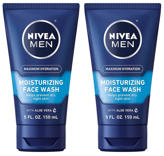 Nivea Men for Moisturizing Face Wash, original, 5 Fl Oz (Pack of 2)