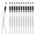 Ownest 12 Pcs White Eyeliner Highlighter Pen, White Pearl Eyeliner Pencil Set, Soft Shimmer Liner & Shadow Pencil, Lasting Smooth Cream Eye Liner Pen