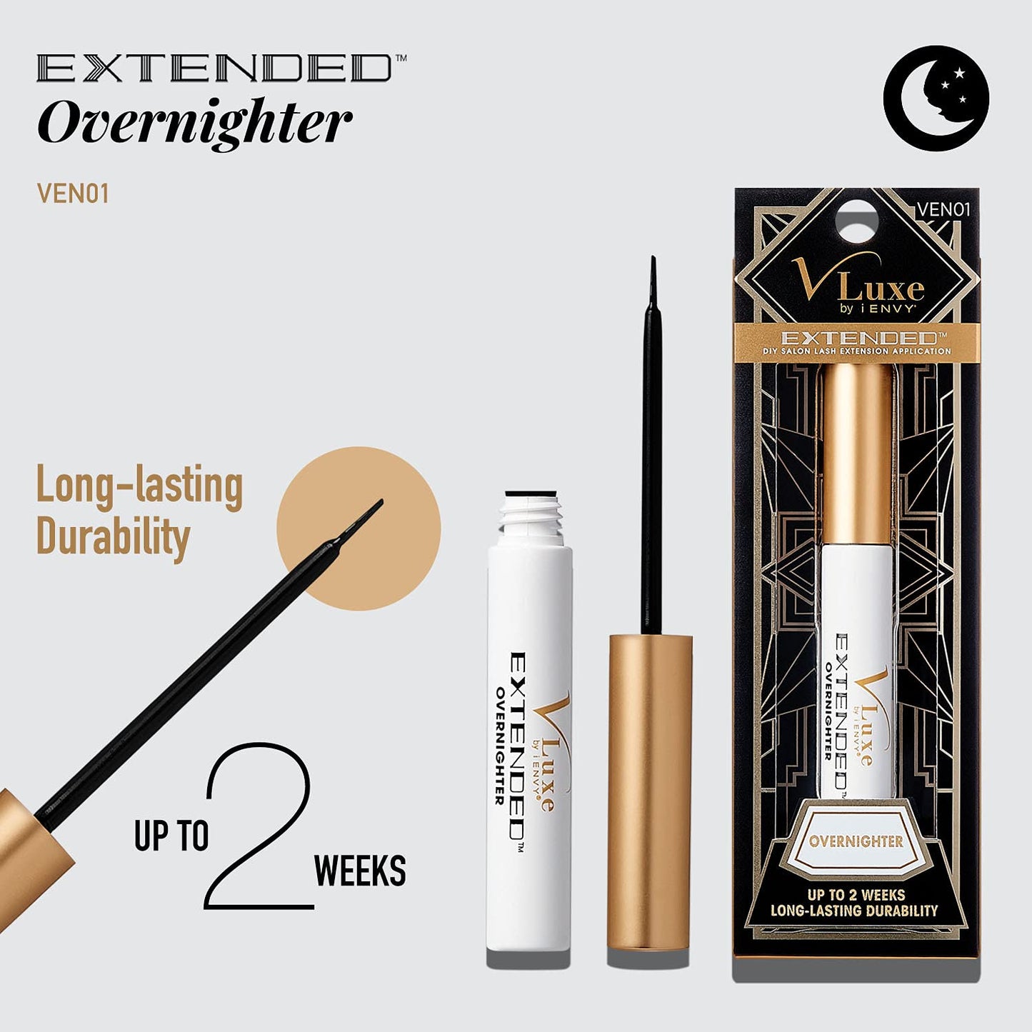 i•ENVY DIY Eyelash Extension Overnighter - Lasting Your lash up to 1-2 Weeks Long, Foolproof & Smudge-Free