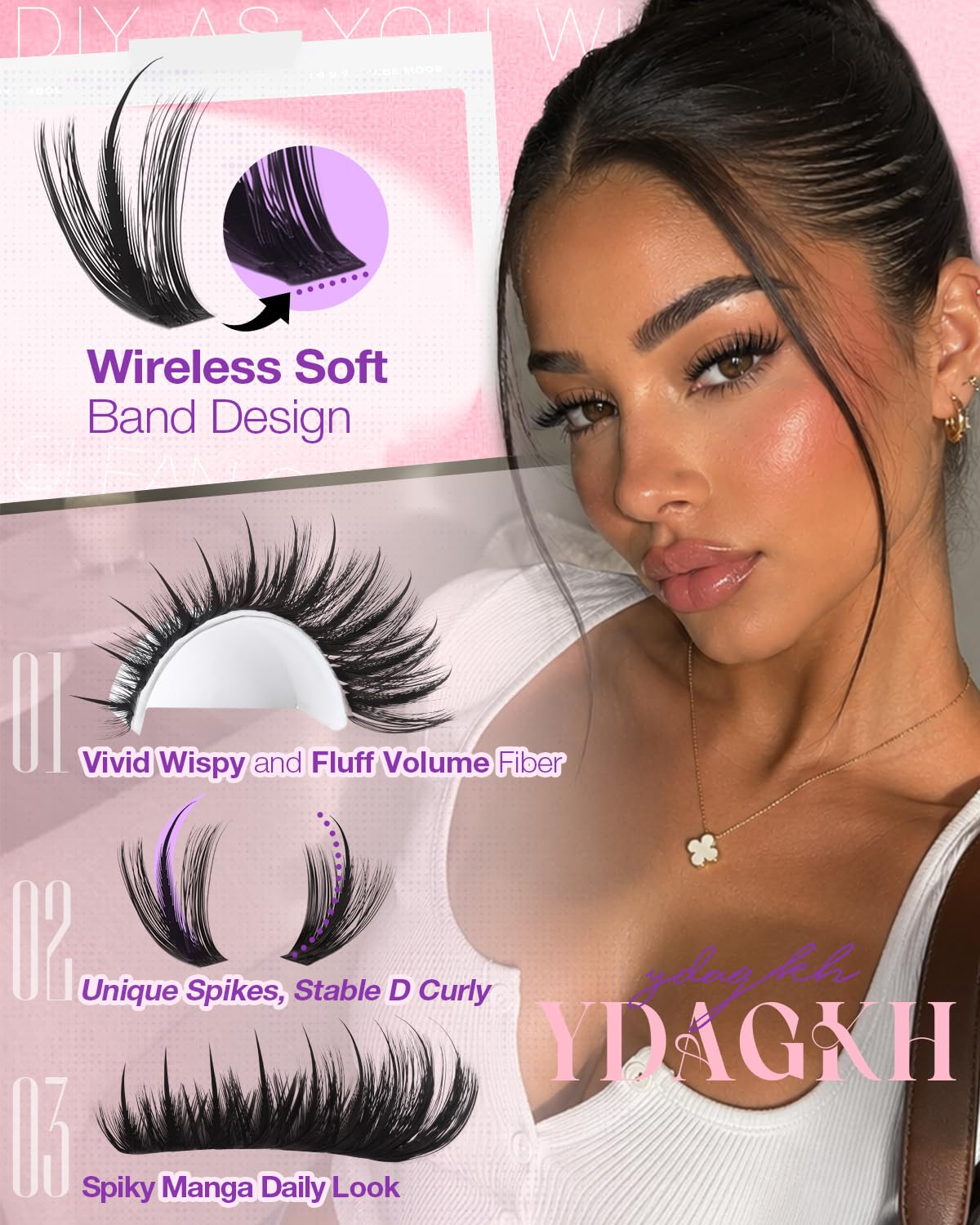 Wispy Lash Clusters Spikes Anime Cluster Lashes 13-21mm 80D 100D Unique Spiky Cluster Eyelash Extensions Manga Fluffy Eyelash Clusters Volume Fairy Beauty and Personal Care YDAGKH