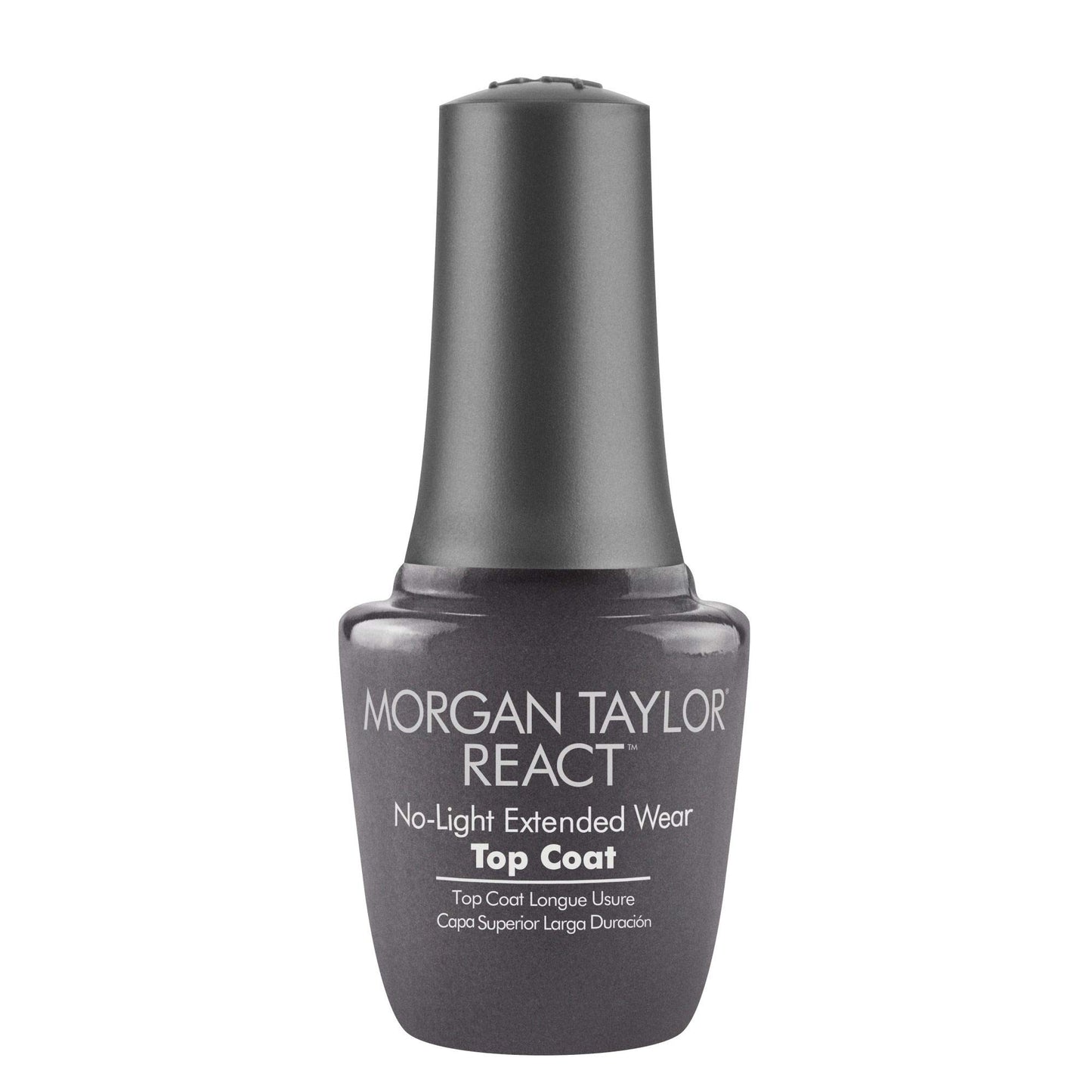 Morgan Taylor REACT Top Coat - Gelish Infused Technology for Long-Lasting Shine & Chip Resistance, No LED Light Needed, Easy Soak-Free Removal