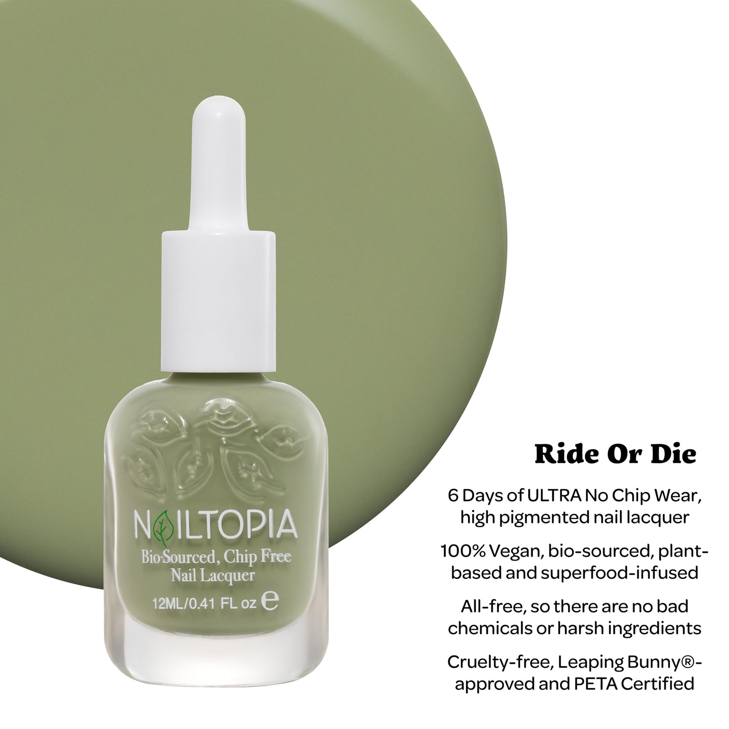 Nailtopia Bio-Sourced, Chip Free Nail Lacquer - All Natural, Strengthening Biotin and Superfood-Infused Polish - Chip Resistant Formula - Quick-Dry Beauty & Personal Care Nailtopia