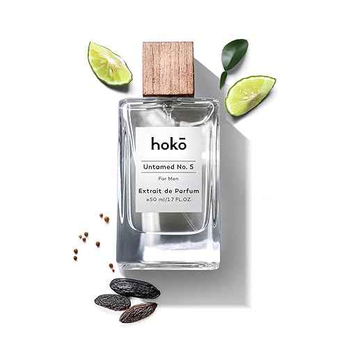 HOKO Untamed No. 5 - Spicy Bergamot, Pepper & Musk | Extrait de Parfum, 1.7 Oz | Long-Lasting Inspired Mens Cologne | Luxury Perfume