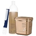 BlondeMe Lightener 9+ Premium Bleach XXL 900 grams, Blonde Me Developer 6% / 20 Vol 1 Liter and M Hair Designs Tint Brush Comb (Bundle), Off White Beauty & Personal Care M Hair Designs