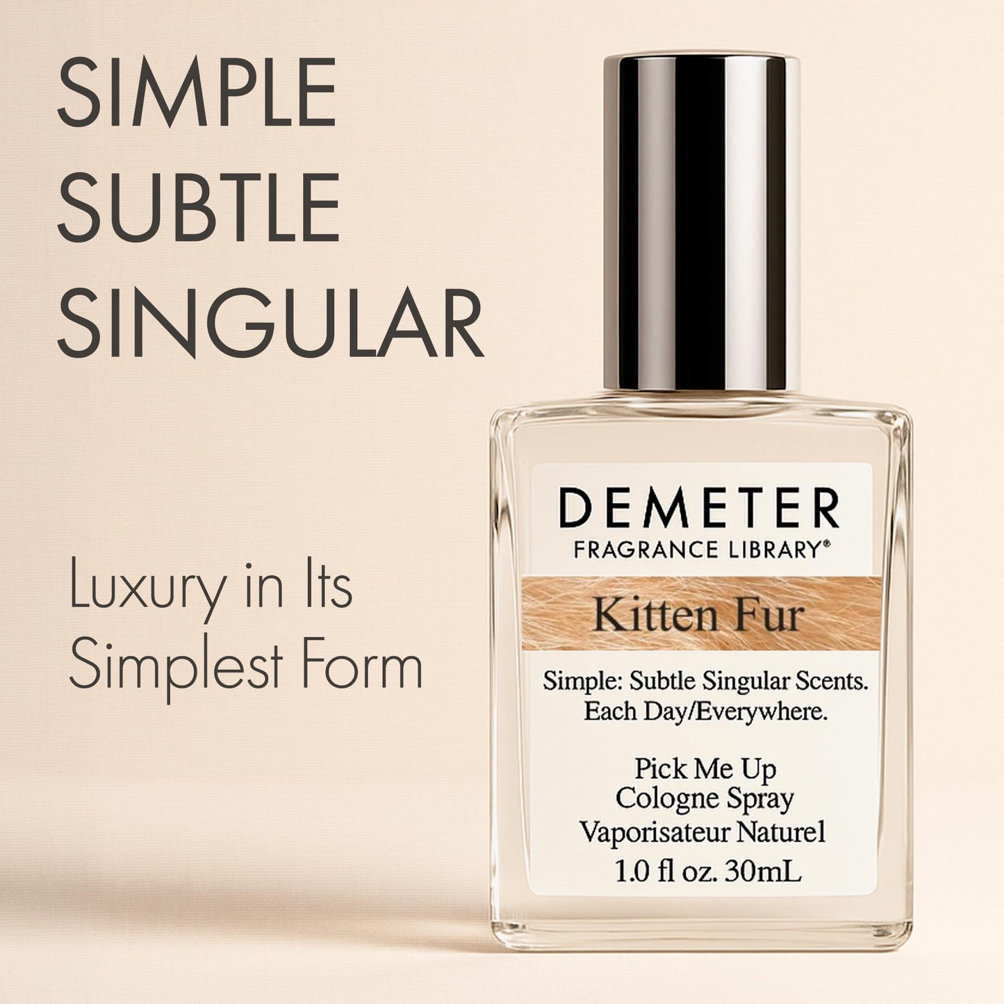 DEMETER Natural Perfume Spray Cologne for Women and Men, Kitten Fur, 1 oz