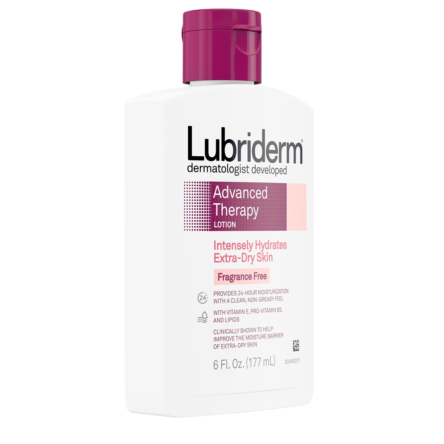 Lubriderm Advanced Therapy Lotion, Fragrance-Free, 6 Fl. Oz (Pack of 4)