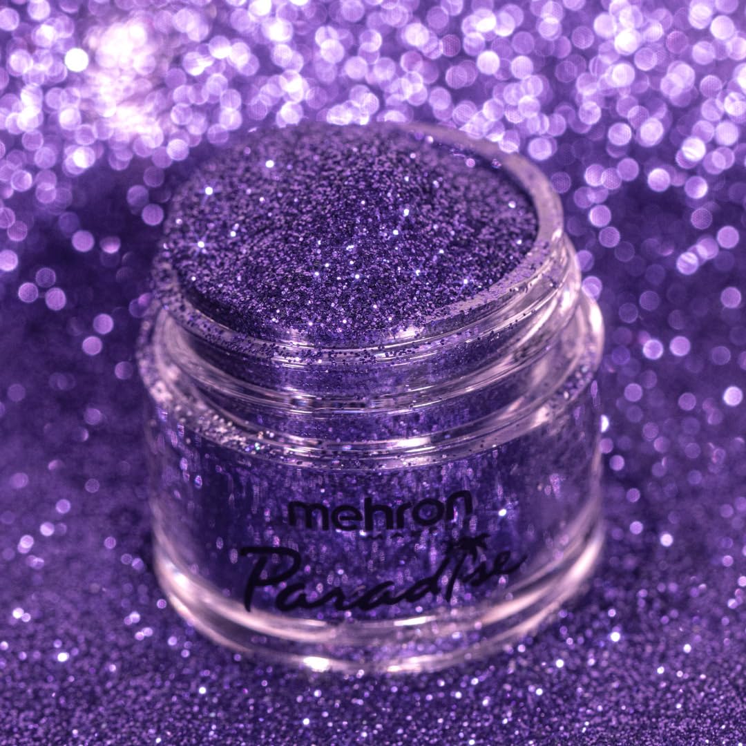 Mehron Makeup Paradise Glitter FX | Professional Cosmetic for Makeup & Art | Vibrant & Shimmering Loose Glitter .25 oz (7 g) (Pastel Lavender)