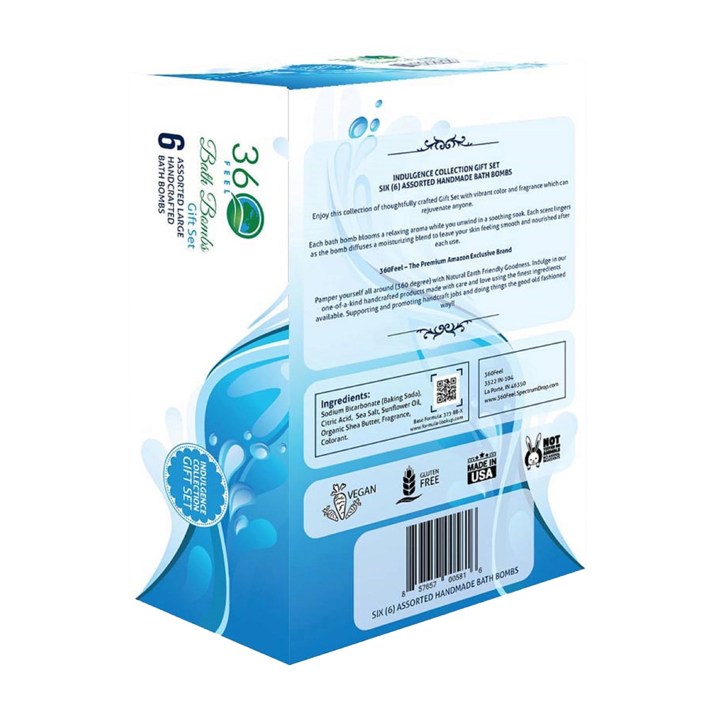 360Feel Bath Bombs Gift Set - Handcrafted Moisturizing Bath Bombs for Women Infused with Essential Oils - an Ideal Gift for Any Occasion…