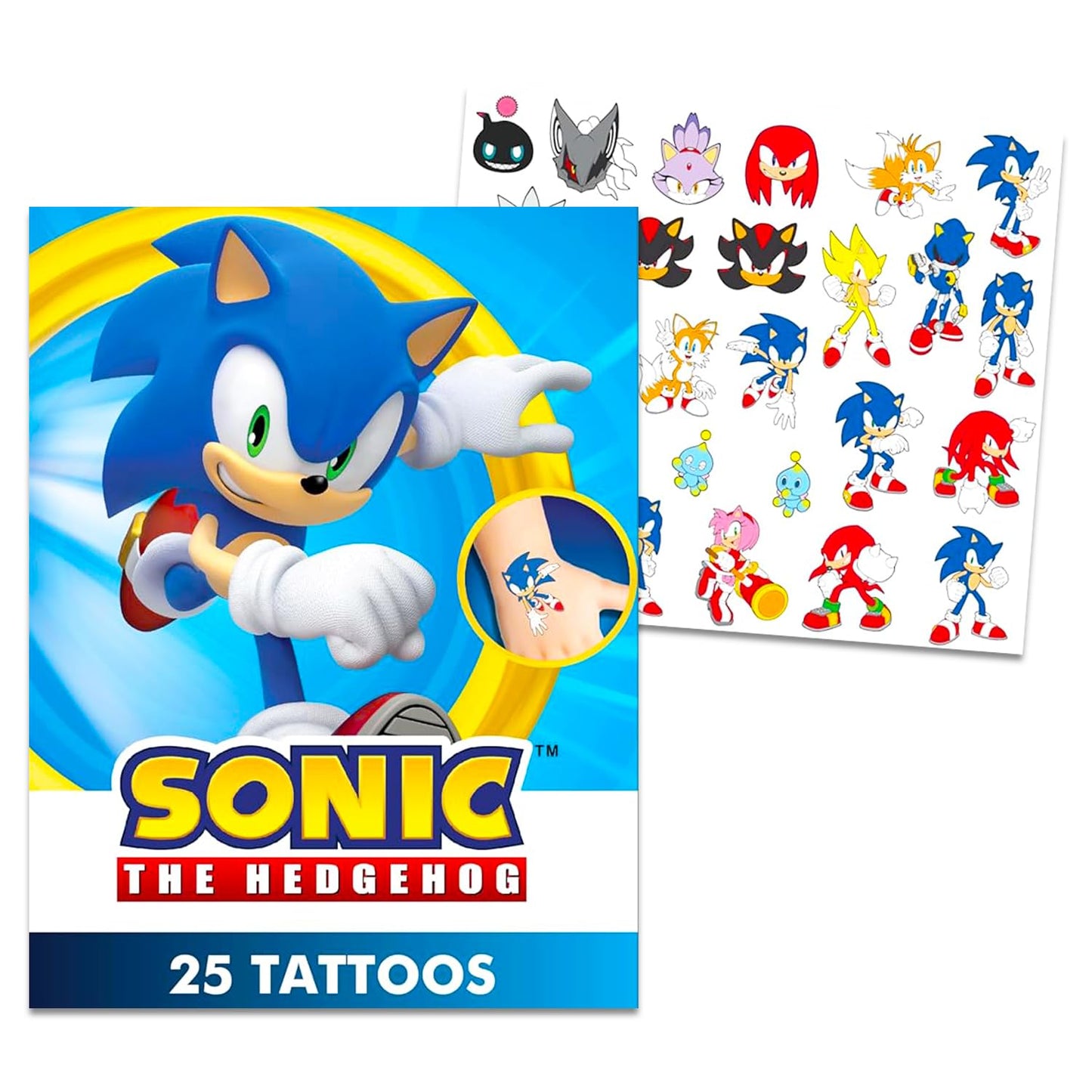 Sonic the Hedgehog Floor Puzzle Set – 72-Piece Jigsaw with Stickers, Tattoos & More, Educational Fun for Kids Ages 4–8
