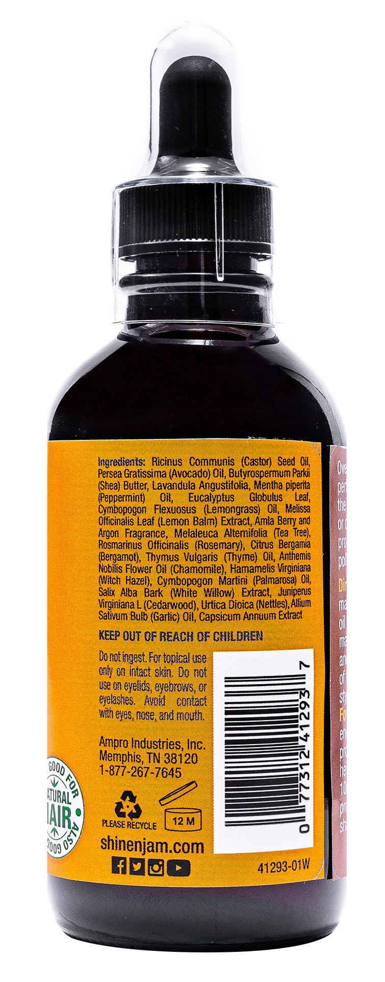 Ampro Shine 'n Jam Renewal Drops with Witch Hazel & Tea Tree 4.0 Fl Oz (Pack of 1)