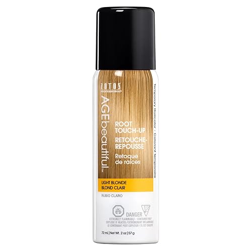 AGE beautiful Root Touch Up Hair Color Spray | Touch-Up Gray Concealer | Temporary Cover Up | Adds Volume & Covers Thinning Patches | Water, Sweat