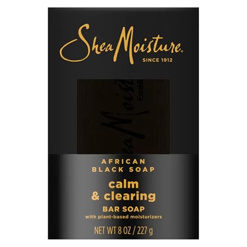 Shea Moisture African Black Soap With Shea Butter 8 oz (Pack of 5)