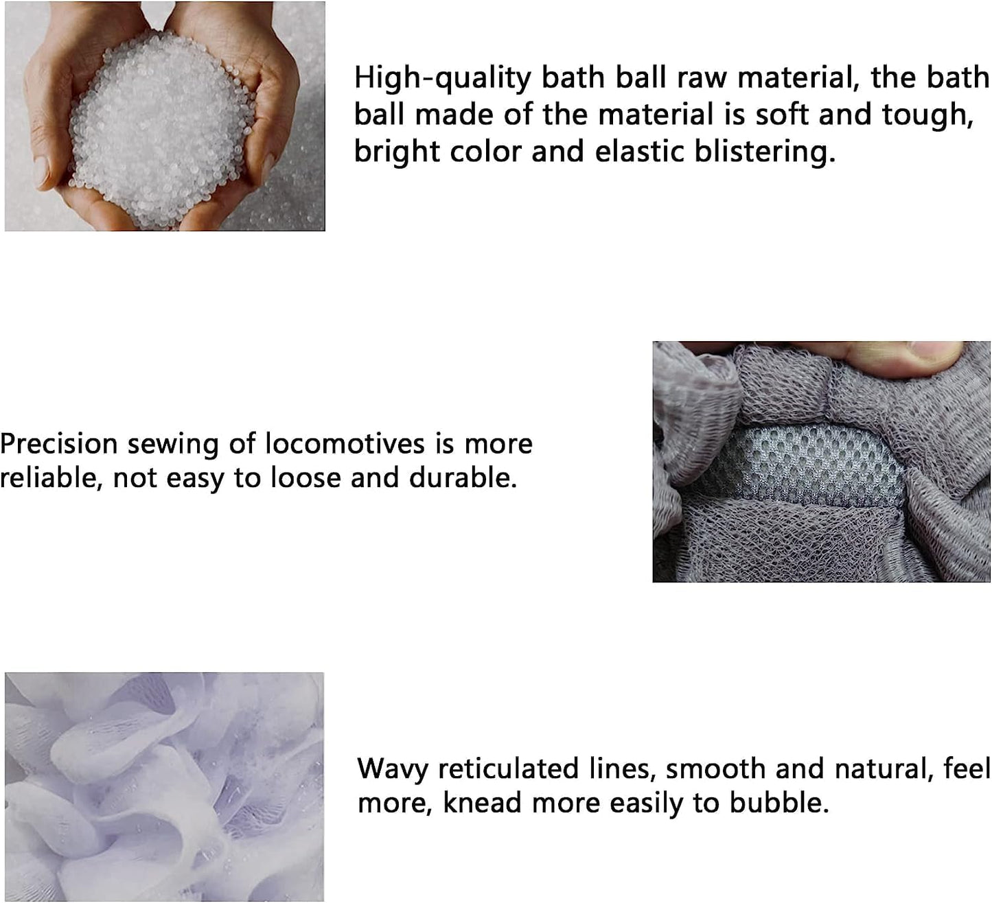 Bath Sponge Shower Loofahs?Loofah Sponge Exfoliating Bath Sponge Body Scrubber?Soft Net Body Scrubber Sponge Ball?Durable Mesh Pouf Bath Loofah Sponge