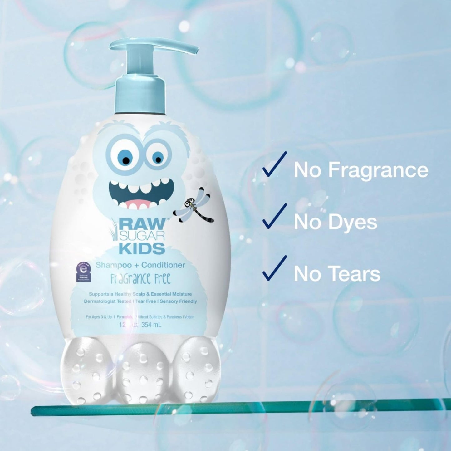 Kids' 2-in-1 Body Wash + Bath Soak - Sensitive Beauty & Personal Care RAW SUGAR