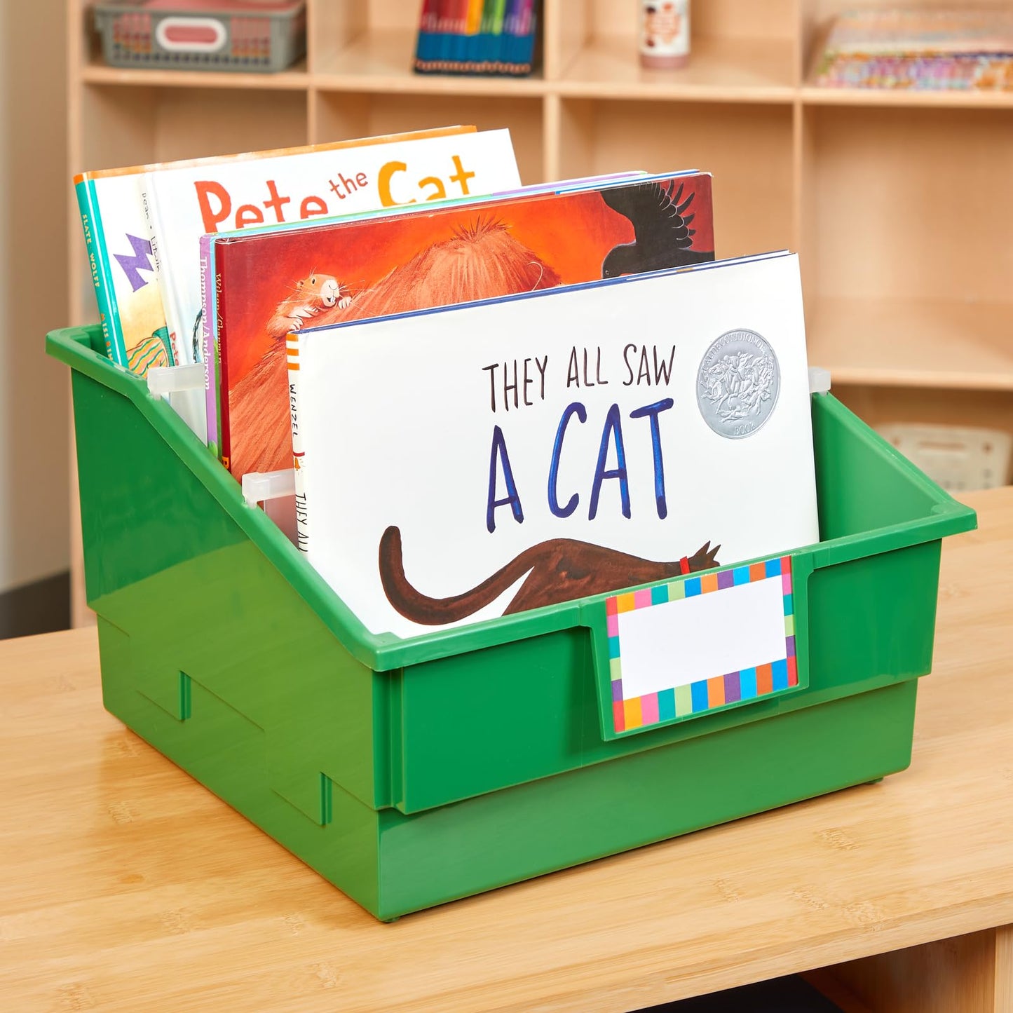 Really Good Stuff Modern Farmhouse Picture Book Bins-6 Pack