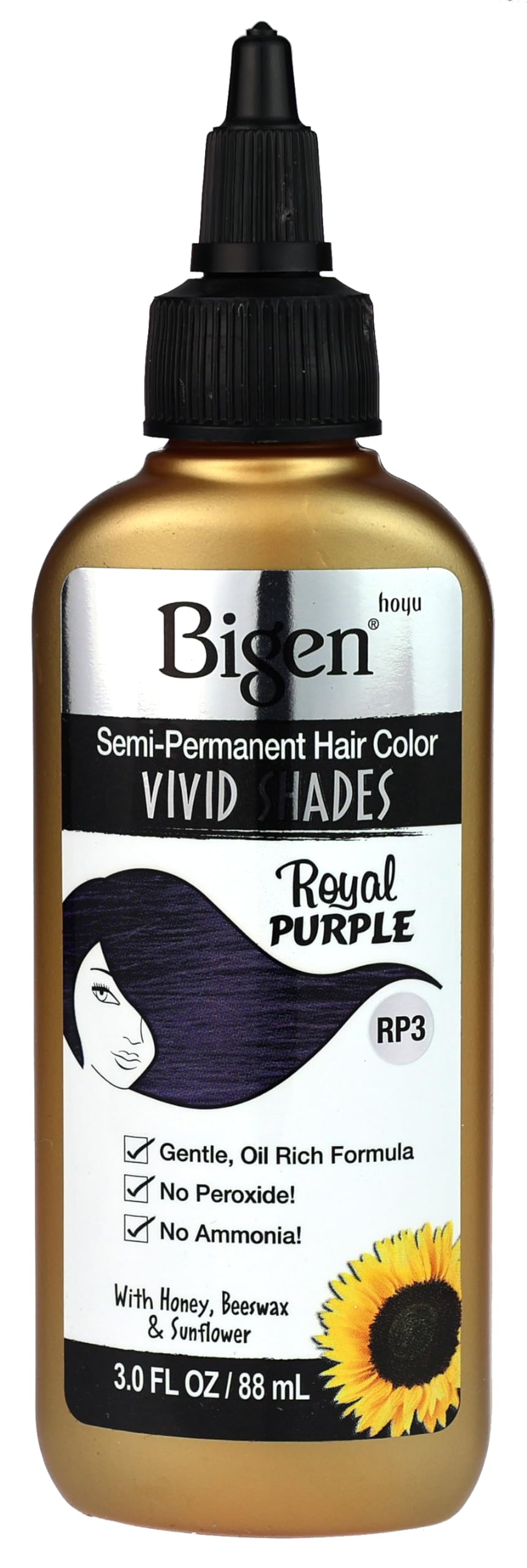 Bigen Semi-Permanent Haircolor #Rp3 Royal Purple 3 Ounce (88ml) (2 Pack)