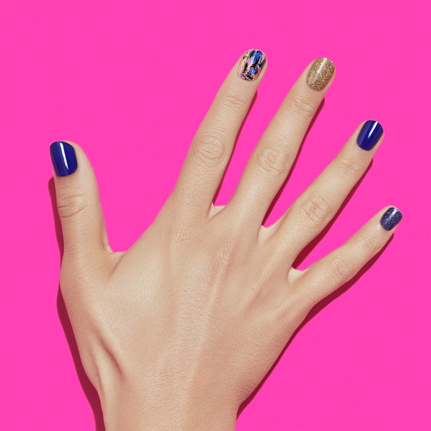 Dashing Diva Gloss Nail Strips - Blue Vixon | UV Free, Chip Resistant, Long Lasting Gel Nail Stickers | Contains 32 Nail Wraps, 1 Prep Pad, 1 Nail Beauty & Personal Care Dashing Diva