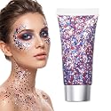 Red White Blue Hair Glitter Stick, 2026 New Patriotic USA Flag Star Chunky Face Body Outfits Sparkle Patriotic Pride Glitter for Soccer President's